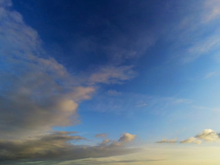 Blue sky with clouds abstract nature background.