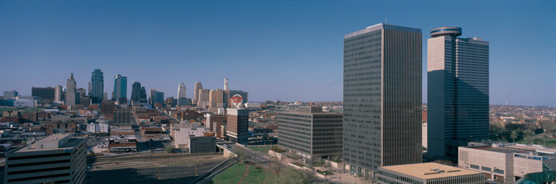 This is the Crown Center and skyline.