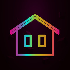 house nolan style icon. Simple thin line, outline vector of buildings icons for ui and ux, website or mobile application