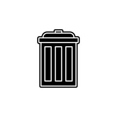 bin icon. Simple glyph, flat vector of camping icons for ui and ux, website or mobile application