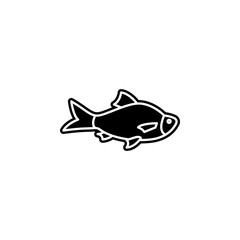 a fish icon. Simple glyph, flat vector of camping icons for ui and ux, website or mobile application