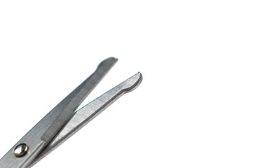 Nail scissors isolated on white background.Copy space
