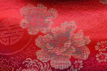 chinese floral pattern fabric