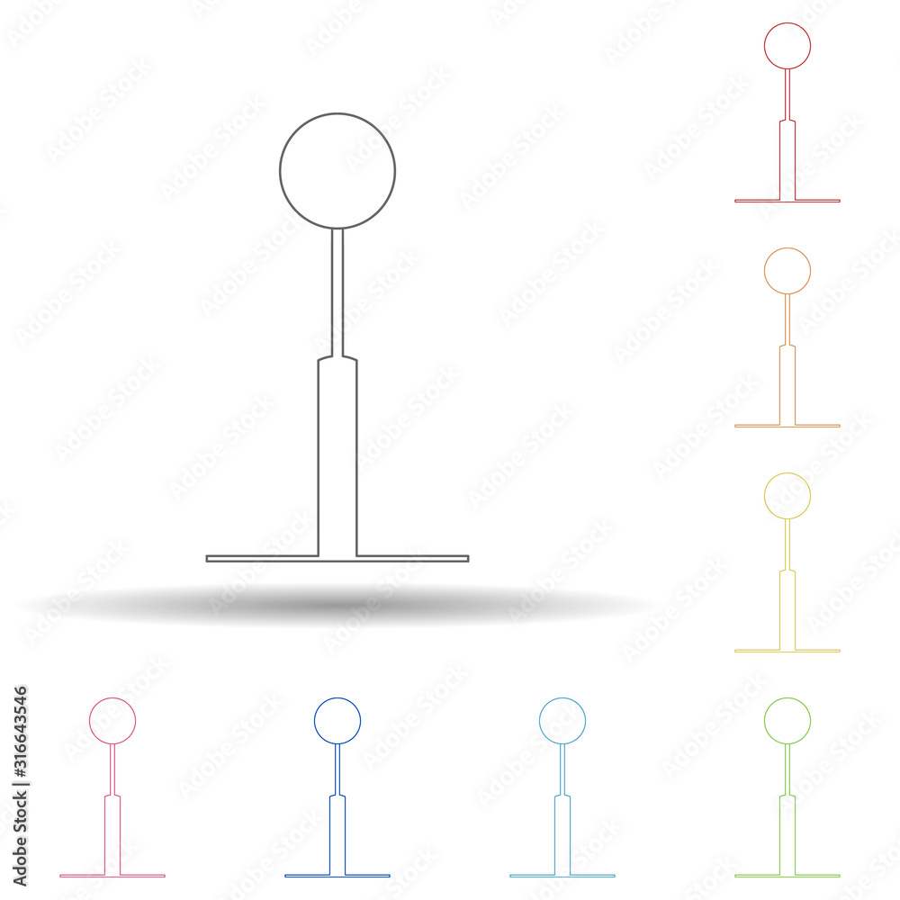 Aufkleber colored park light in multi color style icon. simple thin line, outline vector of web icons for ui a