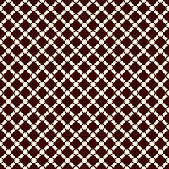 Diamond checkered background. Seamless surface pattern with repeated diagonal crossed hatched lines. Grid wallpaper