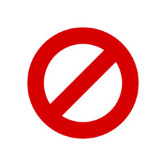 Prohibition symbol icon vector illustration EPS 10
