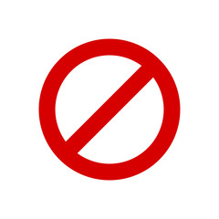Obraz na płótnie Canvas Prohibition symbol icon vector illustration EPS 10