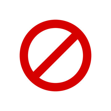 Prohibition symbol icon vector illustration EPS 10