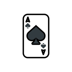 casino poker card with spade