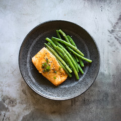 Ginger Miso Salmon with Green Beans