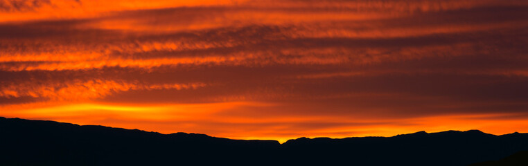 This is sunrise over Death Valley National Park.