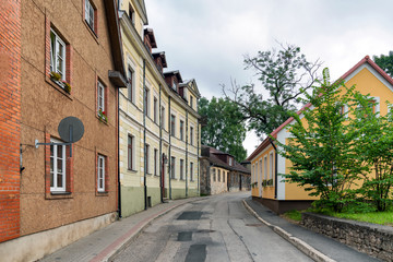 Fototapeta na wymiar Typical homes in rural Latvia