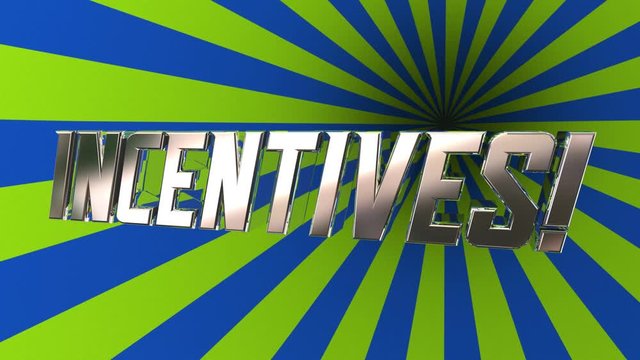  Incentives Motivation Encouragement Bonus Word 3d Animation