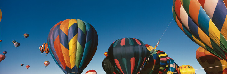 This is the 25th Annual Albuquerque International Balloon Fiesta. It shows the mass ascension of...