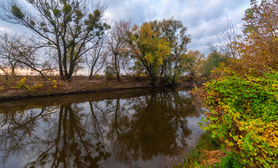 Landscape in a leisure park in the city of Lutsk..