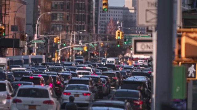 NYC slow moving traffic
