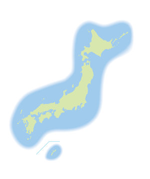 海に囲まれた日本地図のイラスト グラフィック素材 排他的経済水域のイメージ Stock Vector Adobe Stock