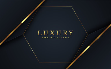 modern luxury background vector overlap layer on dark and shadow black space with abstract style for design. graphic illustration Texture with line golden Sparkles glitters dots element decoration.