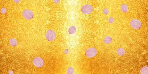 桜吹雪の背景素材