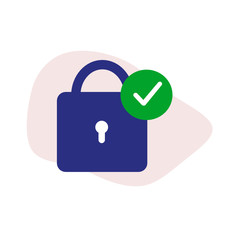 vector lock success icon