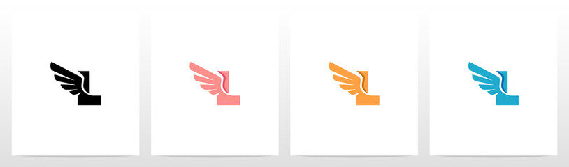 Wings On Letter Logo Design L