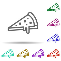 Pizza, italy in multi color style icon. Simple thin line, outline vector of italy icons for ui and ux, website or mobile application