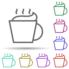 Cappuccino, italy in multi color style icon. Simple thin line, outline vector of italy icons for ui and ux, website or mobile application