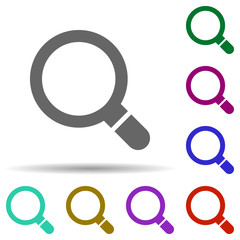 Laboratory, magnifying glass in multi color style icon. Simple glyph, flat vector of laboratory icons for ui and ux, website or mobile application