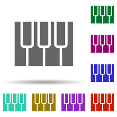 Music festival, piano, piano, synthesizer in multi color style icon. Simple glyph, flat vector of music festival icons for ui and ux, website or mobile application