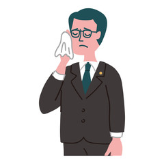 スーツ  男性　士業　焦る