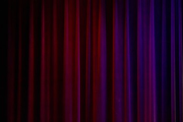 Stage curtain red and purple