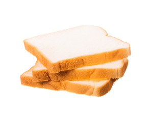 sliced bread isolated on white background, clipping paths