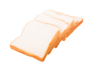 sliced bread isolated on white background, clipping paths