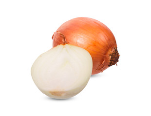 yellow onion isolated on white background with clipping paths
