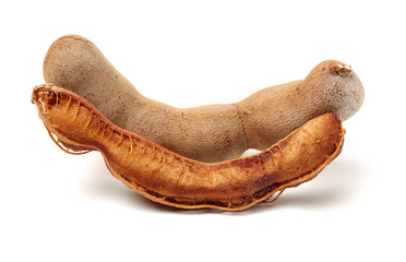 Tamarind on a white background