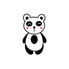 Obraz na płótnie Canvas cute bear panda animal comic character