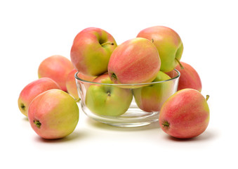 Red apples isolated on white background