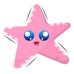 cute starfish mascot design vector collection