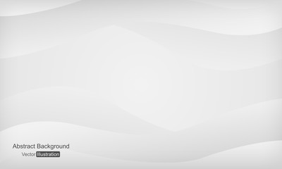Abstract background white and gray gradient color curve background. Vector Illustration.