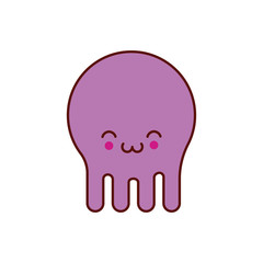 cute octopus animal comic character