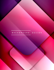 Rounded squares shapes composition geometric abstract background. 3D shadow effects and fluid gradients. Modern overlapping forms.
