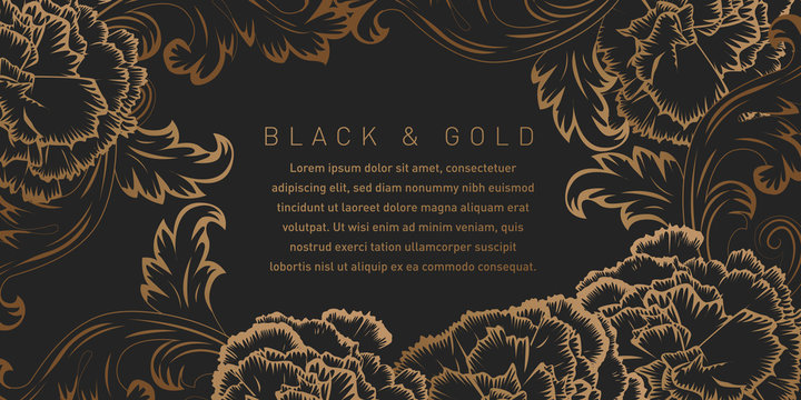Black and Gold Background