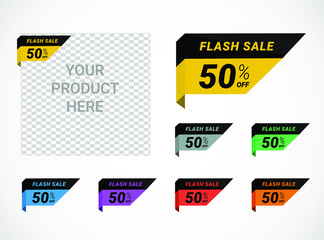 collection label flash sale discount. price tag discount. flash sale