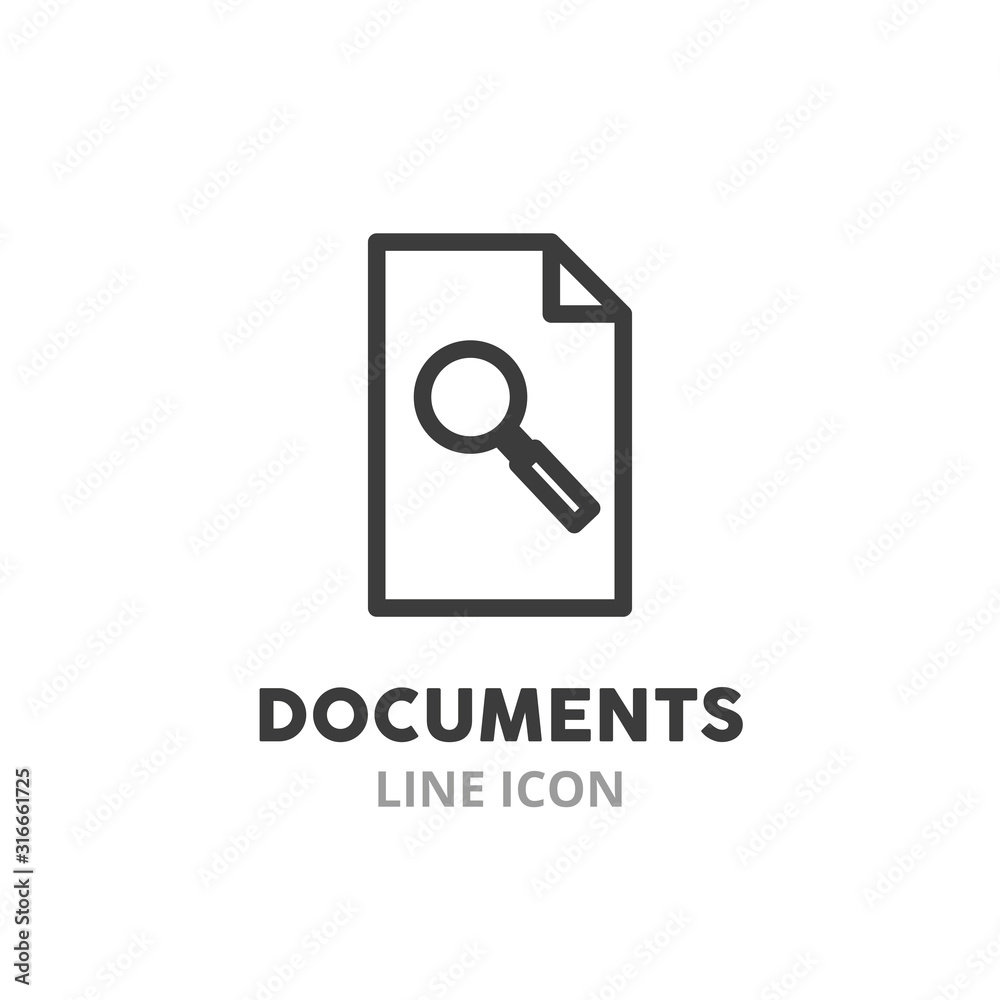 Poster documents simple line icon. vector illustration symbol elements for web design..