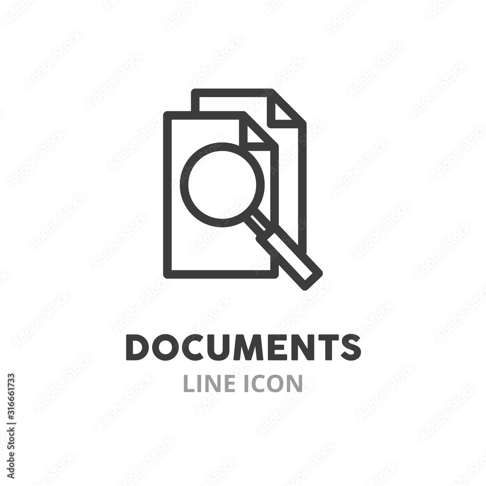 Poster documents simple line icon. vector illustration symbol elements for web design..