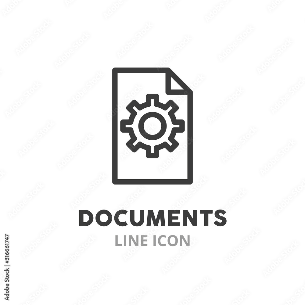 Poster documents simple line icon. vector illustration symbol elements for web design..
