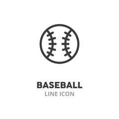 Baseball symbol simple line icon. Vector illustration symbol elements for web design.