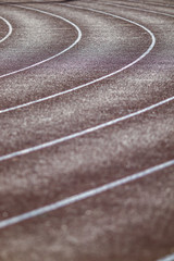 Red running sport track background and texture. Sport running track concept.