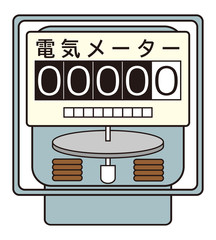 電気メーター アイコン イラスト ベクター