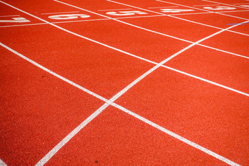 Sport running track for running and jogging for excercise and competition.